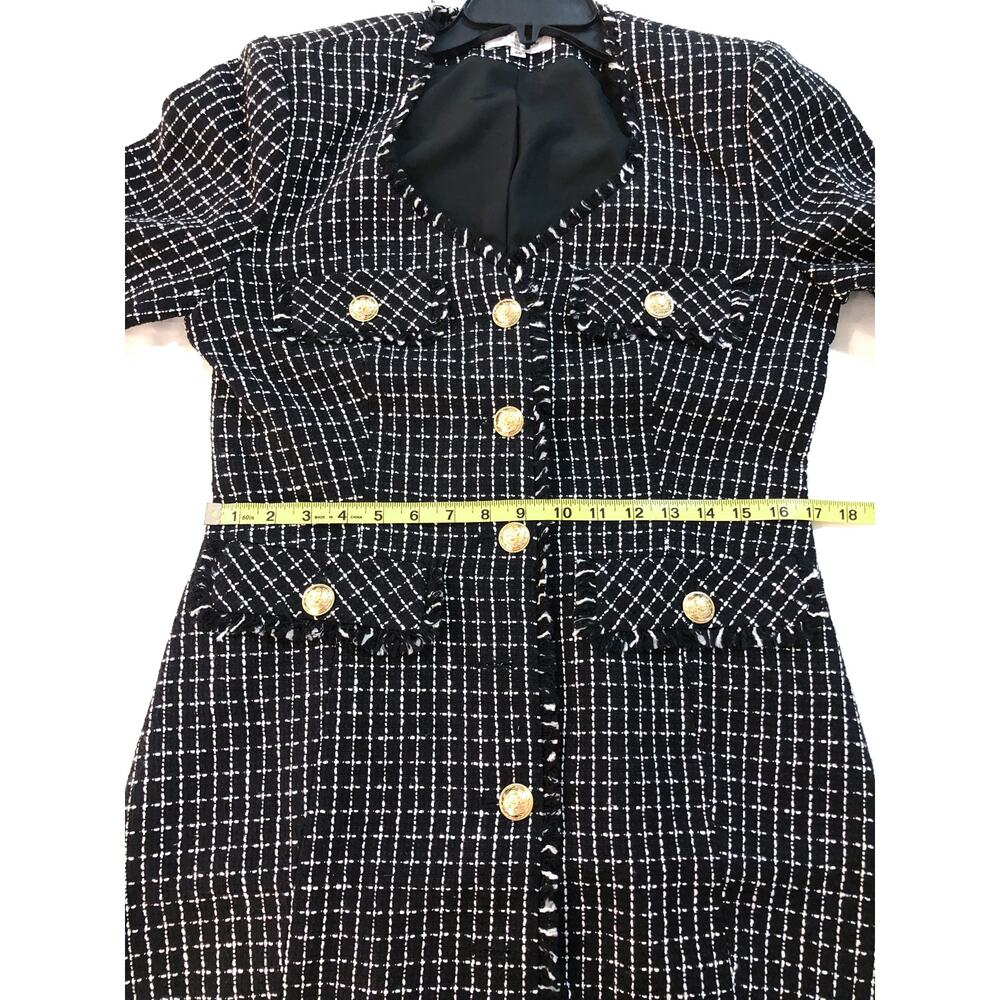 Derek Lam Collective Constance Black Tweed Jacket Dress - Picture 7 of 11